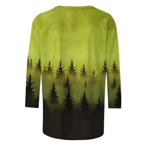 T-shirt décontracté en tricot pour femme grande taille, style western cowboy, col rond, manches 3/4, boutons, épaules tombantes, de Bangladesh Apparel - Product Image 4