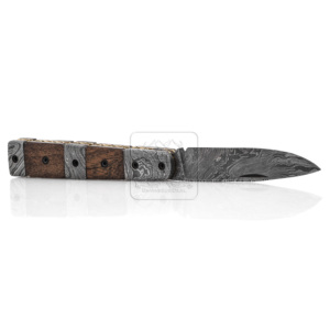 Damascus Steel Folding Knife DD-FK-713 Walnut Wood Handle EDC Pocket Knife for Camping Hiking Hunting Outdoor Use - Product Image 5