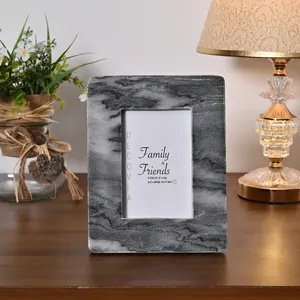 Elegant Handmade Grey Marble Photo <b>Frame</b> Luxury Natural Stone for Home Office Hotel & Gift Use - Product Image 1