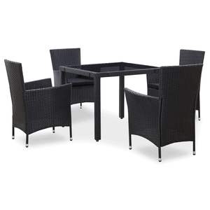 Ensemble de jardin noir avec table et chaise - Product Image 1