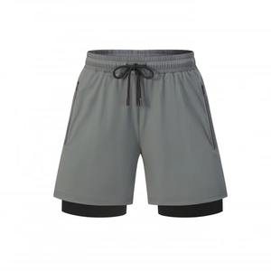 Pantalones Cortos Deportivos 2 en 1 para Hombre, Ligeros, Transpirables, de Cintura Elástica, Doble Capa, para Correr, Gimnasio - Product Image 4