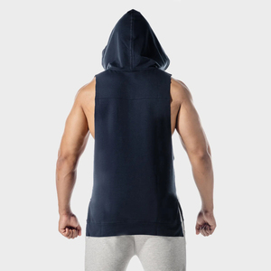 Men's Custom Sleeveless <b>Workout</b> Gym <b>Hoodies</b> for Summer Wholesale Gym Sweatshirts with Digital Printing Men's Gym <b>Hoodies</b> - Product Image 6