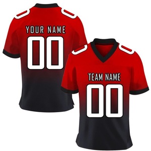 Maillot de football américain unisexe personnalisé imprimé en 3D avec broderie, style streetwear, en viscose/coton, maille respirante, séchage rapide - Product Image 5