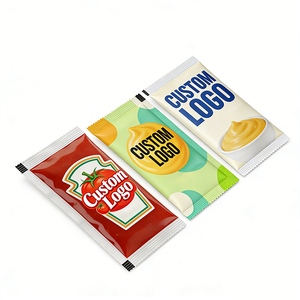Sachet personnalisé thermoscellable en aluminium pour sauce tomate, ketchup, pâte de tomate, mayonnaise, à ouverture supérieure, petit format 10G 50G 70G - Product Image 4