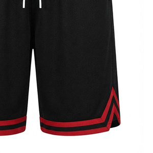 Shorts de basketball pour hommes à cordon de serrage, longueur genou, coupe ample, vêtements de sport unis, séchage rapide, respirants, personnalisables, vente en gros - Product Image 4