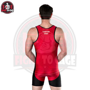 Traje de Competición de Lucha Libre para Hombre, Ropa Deportiva de Artes Marciales de Spandex y Poliéster Estampado con Cuello Redondo, Tejido Elástico Duradero, Ropa de Entrenamiento - Product Image 4