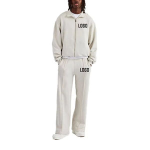 Conjunto de Chándal Casual Oversize Unisex Transpirable con Logotipo Personalizado 2026, 100% Poliéster Forro Polar de Alta Calidad, Liso con Cremallera, Venta al por Mayor - Product Image 1