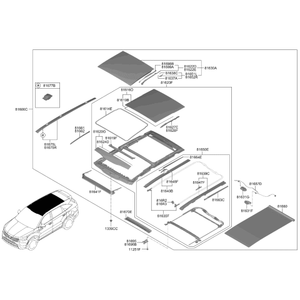 Nouveau verre de toit ouvrant d'origine OEM 81630P2000 - Product Image 2