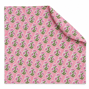Tela de Algodón Voile Ligera Estampada a Mano Pinksa, Diseño de Hojas Amarillas y Azules, 90 GSM, Rajasthan, 60S60S Peinado - Product Image 3