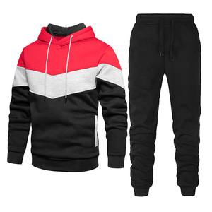 Chándal con Capucha para Hombre, Diseño Color Block, Manga Larga, Cierre con Cordón, Bolsillos Laterales, Corte Regular, Ropa Deportiva Casual de Otoño - Product Image 5