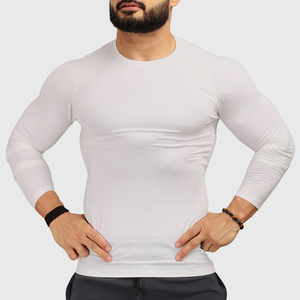 Camiseta Deportiva de Manga Larga para Hombre, Protección UV, para Gimnasio, Entrenamiento, Natación, Venta al Por Mayor OEM - Product Image 2