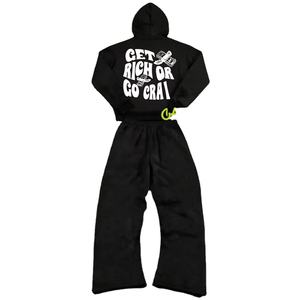 Conjuntos Deportivos con Estampado Puff al por Mayor, Ropa Deportiva con Logotipo Personalizado para Entrenamiento en Gimnasio y Uso Casual - Product Image 2