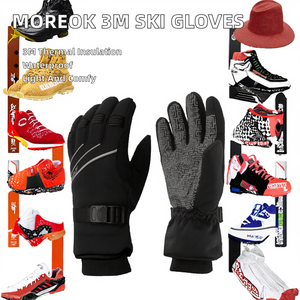 ถุงมือสกีหนังแพะจากโรงงานโดยตรง กันน้ำ ปรับแต่งสีและโลโก้ได้ ระบายอากาศได้ดี ถุงมือสกีสำหรับเล่นกีฬา - Product Image 2