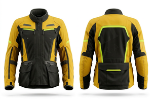 เสื้อแจ็คเก็ตขี่มอเตอร์ไซค์ผ้าคอร์ดูรอยคุณภาพพรีเมียม พร้อมแถบสะท้อนแสง พิมพ์ลายตามสั่ง ดีไซน์ของตัวเอง มีกระเป๋าหลายช่อง - Product Image 3