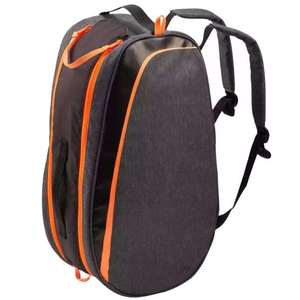 Bolsa Deportiva para Raquetas 50-70L, Poliéster Resistente al Agua, Cierre de Cremallera, Almacenamiento para Equipo de Tenis, Diseño Naranja y Negro, a la Moda e Impermeable - Product Image 2