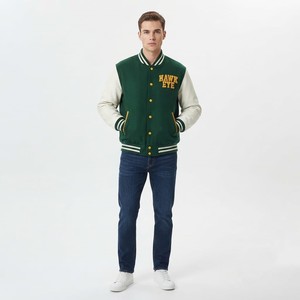 Chaqueta Varsity de Lana Oversize para Hombre Hawk Eye Sports, Estilo Urbano, Invierno, con Botones, Tallas Grandes, Secado Rápido, Relleno de Algodón H-220 - Product Image 4
