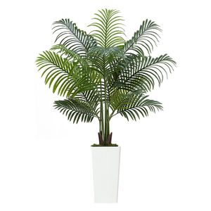 Palmier Areca Artificiel Blanc de 1,5 m avec Grand Pot en Soie Synthétique, Plantes Tropicales Artificielles pour Mariages et Événements - Product Image 1