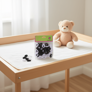 Bandas Elásticas de Goma GOMA Blancas y Negras para el Cuidado y Peinado del Cabello de Bebés - Product Image 2