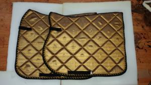 Customised Logo Cotton Satin Saddle <b>Pad</b> Set for Dressage & All Purpose Jumping for Textiles & Leather Products - Product Image 6