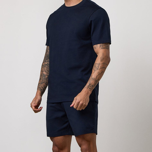 Shorts d'été élégants pour hommes, brodés, épais, personnalisables avec logo, décontractés, amples, 100 % coton - Product Image 6