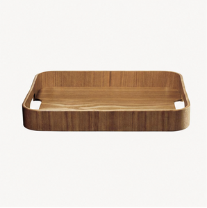 Premium Rectangular <b>Walnut</b> Wood Serving Tray With Handles Modern Minimalist Eco-Friendly Decorative Platter For <b>Coffee</b> <b>Table</b> - Product Image 3