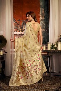 Pure Paithani Silk Zari <b>Tissue</b> Handloom Weaving Traditional Women's Party Festival & Carnival Wear All Seasons new design 2026 - Product Image 5