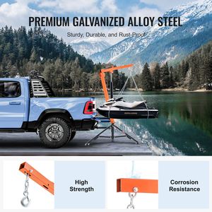 Gru idraulica per pickup da 450 kg con attacco girevole a 360 gradi e capacità di sollevamento a tre bracci da 225 kg - Product Image 4
