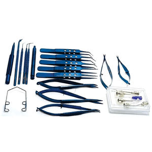 Juego de Instrumentos Quirúrgicos Oftálmicos de Titanio Azul para Cataratas, 21 Piezas, con Caja, Alta Calidad, Marca Medtrust - Product Image 2