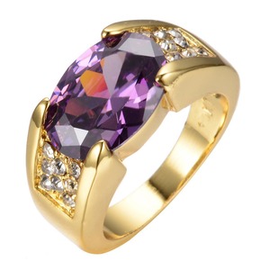 Anillos de Acero Inoxidable Vintage Minimalistas Quirúrgicos con Gran Piedra de Zafiro para Hombre, Joyería de Moda de Compromiso con Gran Gema Elegante - Product Image 3