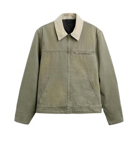 Veste denim personnalisée de haute qualité 280gsm 100% coton vieilli Vintage printemps épais manteau lourd broderie pour hommes - Product Image 1