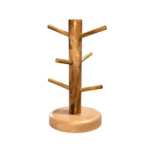 Exclusivo Soporte de Madera para Tazas con 6 Ganchos, Organizador de Tazas de Café y Té para Encimera de Cocina, Duradero y Ahorra Espacio - Product Image 4