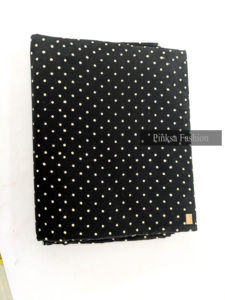 Polka Dot Cotton Fabric - Breathable Black & <b>White</b> Printed Material for Summer Dresses, Shirts, DIY Sewing & Home Textile - Product Image 6