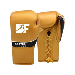 Custom MMA Boxing <b>Gloves</b> for Training Sparring | Full <b>Finger</b> Hook Loop and Lace-up Closure | OEM Genuine Leather Wholesale <b>Glove</b> - Product Image 4