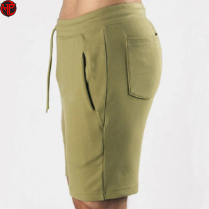 Pantalones Cortos de Felpa Francesa Tejida para Hombre, Color Azul Claro, Cintura Media, Corte Ajustado, Elásticos, Casuales, para Correr, Primavera, 180 Gramos, Estilo Urbano, Talla Estadounidense - Product Image 5