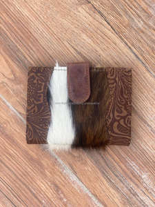 Nouveau design de pochette en cuir de fourrure de vachette véritable sculpture élégant multi-usages Offre Spéciale occidentale véritable peau de vache petits portefeuilles pour les femmes - Product Image 3