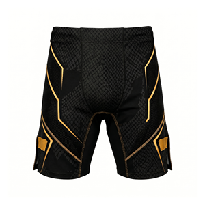 กางเกง MMA ผู้ชายทรงปกติ แห้งเร็ว พิมพ์ลายแบบ Sublimation สีเทาพร้อมลายสีขาว ของ Askar Wear Ind ขายส่ง - Product Image 4