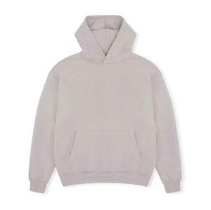 Sweat-shirt à capuche oversize pour homme, 100% coton molletonné, brodé, couleur unie, vêtement décontracté d'hiver, avec poche, coupe classique des manches - Product Image 1