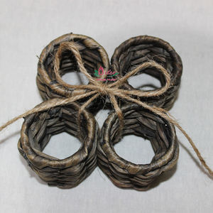 Porta Servilletas Artesanal de Seagrass Ecológico de Artex Dong Thap Vietnam, Artesanía Natural para el Hogar y Restaurantes SD4056A-4BR05 - Product Image 6