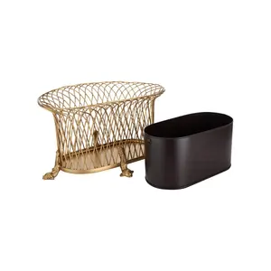 Jarrón de Flores Costero de Hierro Moderno y Minimalista, Centro de Mesa, Decoración de Hogar de Lujo Hecha a Mano y Ecológica - Product Image 2