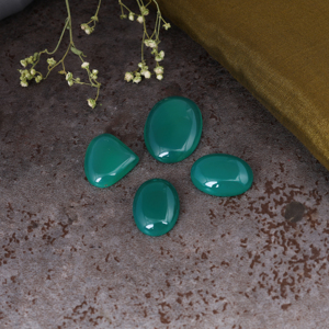 Vente en gros de cabochons en onyx vert naturel de haute qualité, forme libre, pierres précieuses brutes, calcédoine verte polie pour la fabrication de bijoux - Product Image 3