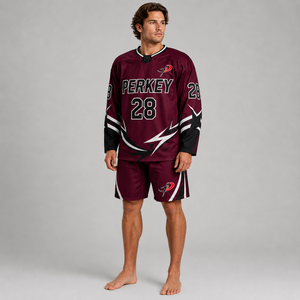 Conjunto de Jersey y Pantalones Personalizados Premium con Tela de Poliéster Resistente para Entrenamiento de Equipo, Uniforme de Hockey sobre Hielo, Juegos de Liga y Hockey - Product Image 4