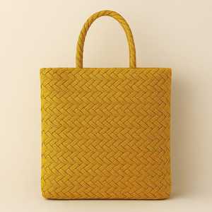 กระเป๋าถือแฟชั่นไม้สานมือ |   กระเป๋าช้อปปิ้งและกระเป๋าชายหาดทำมือรักษ์โลกแบบยั่งยืนพร้อมกระดุมปิด - Product Image 6