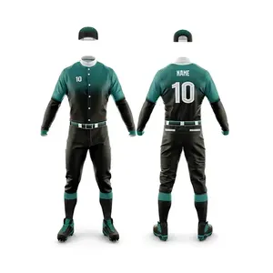 Uniforme de Béisbol Personalizado OEM, Conjunto de Pantalones y Camiseta Sublimados, Ropa Deportiva de Poliéster de Secado Rápido para Equipos de Béisbol - Product Image 5