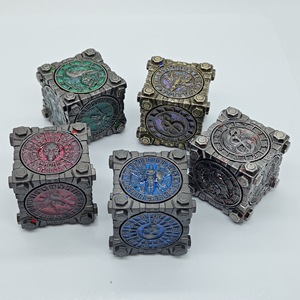 Caja de Almacenamiento de Dados Mecánica Steampunk con Relieve 3D de Calavera de Dragón para Dados DND TTRPG, Cubo Antiestrés Táctico y Juguetes Antiestrés - Product Image 6