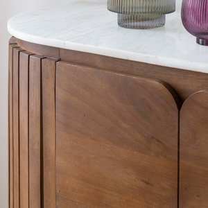 Buffet Vandana Stellar Elara en bois de manguier et marbre de Sienne - Product Image 6