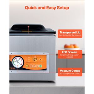 Machine à vide compacte 260W pour aliments humides, viandes et marinades – Scelleuse sous vide efficace de 1ère génération - Product Image 6