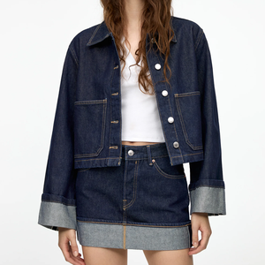 <b>Denim</b> <b>Jacket</b> Cotton Printed <b>Denim</b> <b>Jacket</b> <b>Cropped</b> Jeans <b>Jacket</b> for Women - Product Image 4