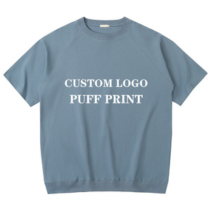 Camiseta Oversize de Algodón 100% de Alta Calidad con Logo de Diseño de Outlet de Fábrica, Manga Corta, Estampado Puff, Ajuste Holgado para Gimnasio - Product Image 6