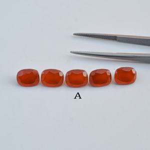 Grand stock de pierres précieuses en onyx rouge naturel facetté de 8x10 mm, coupe longue en forme de coussin, vente en gros, pierres précieuses en vrac, cadeaux personnalisés de Noël - Product Image 4