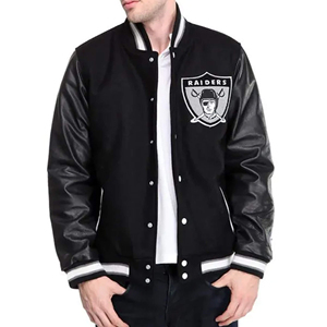 Letterman Chenille Patches <b>Winter</b> <b>Waterproof</b> Baseball Jacket Wool Sleeve Custom Made <b>Men</b> Embroidery Varsity <b>Coat</b> Plus Button - Product Image 3